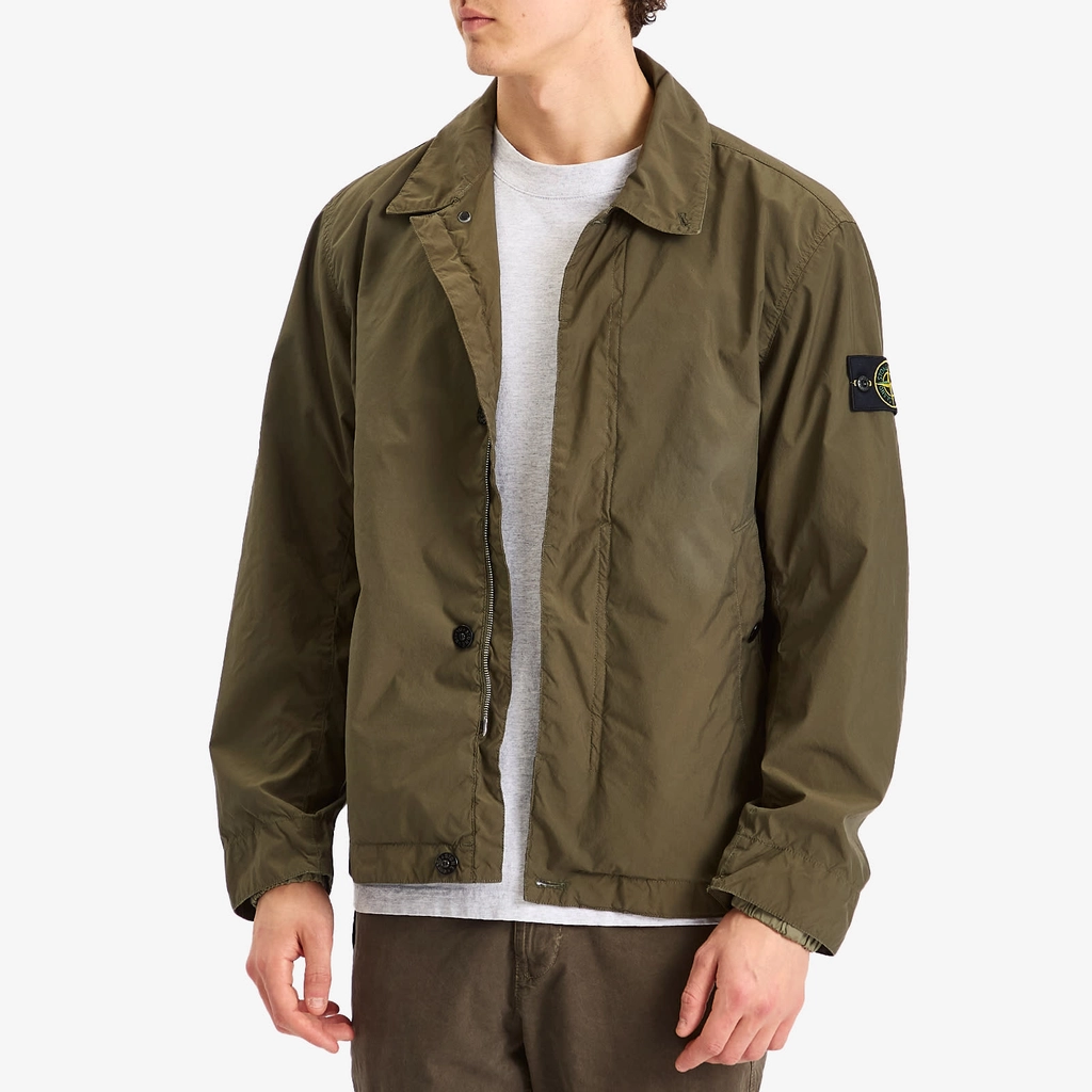 Stone Island Men's Light Compact Touch Poly-TC Jacket Military Green